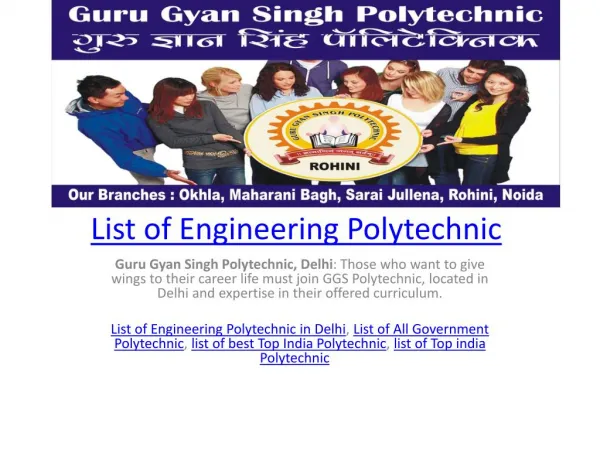 List of Engineering Polytechnic