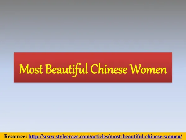 Most Beautiful Chinese Women Pictures 2016