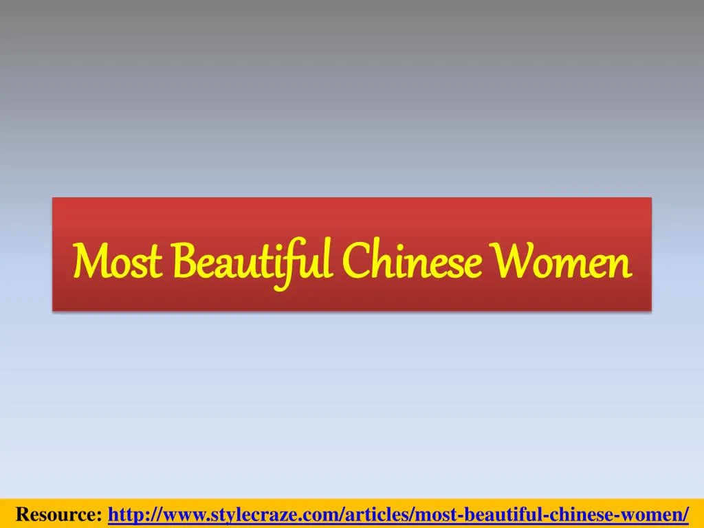 most beautiful chinese women