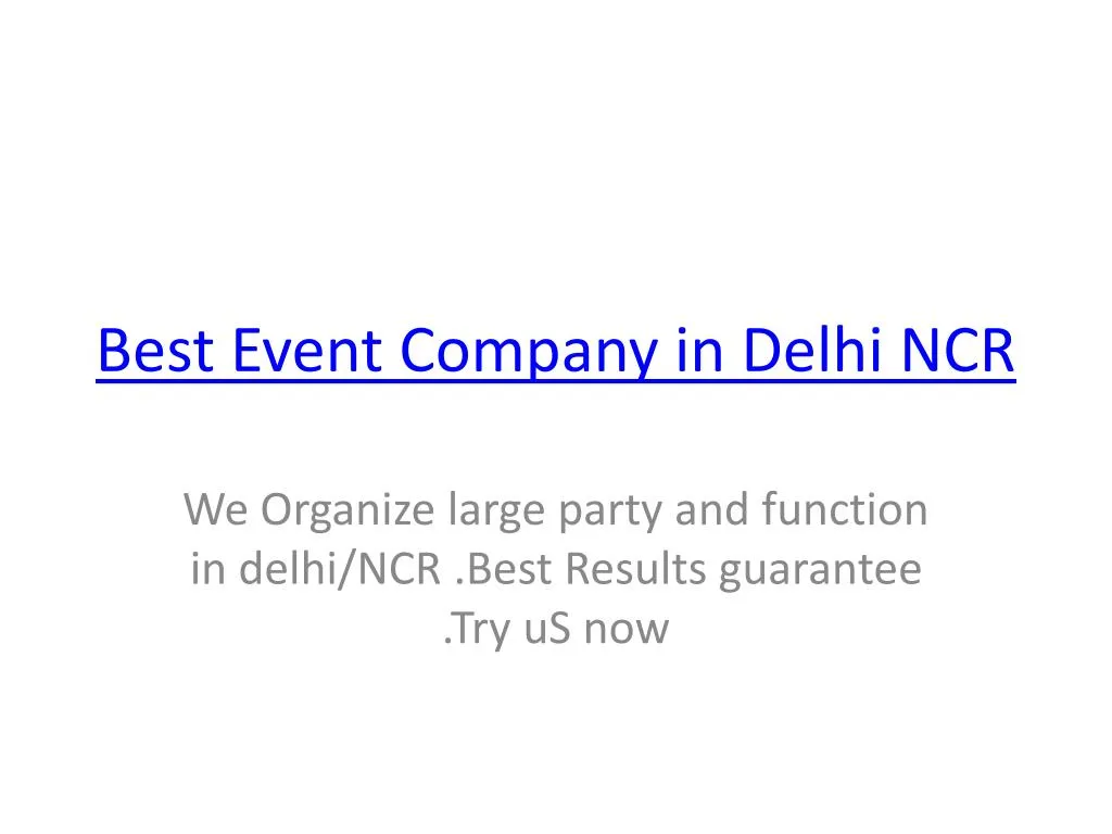 best event company in delhi ncr