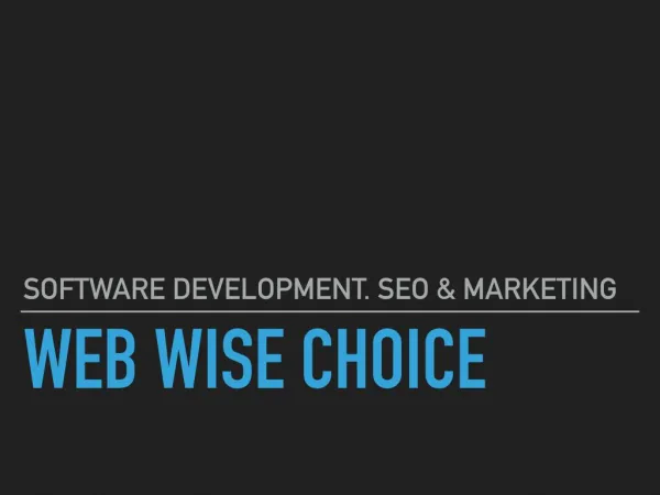 Website Design and create website. SEO to rank website on Google | WebWiseChoice