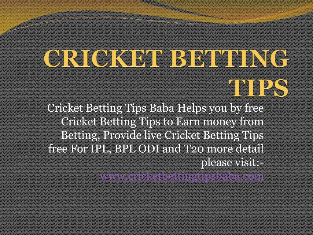 cricket betting tips