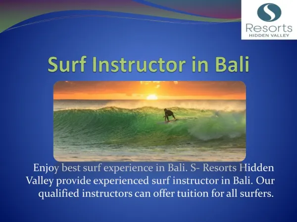 Surf Instructor in Bali