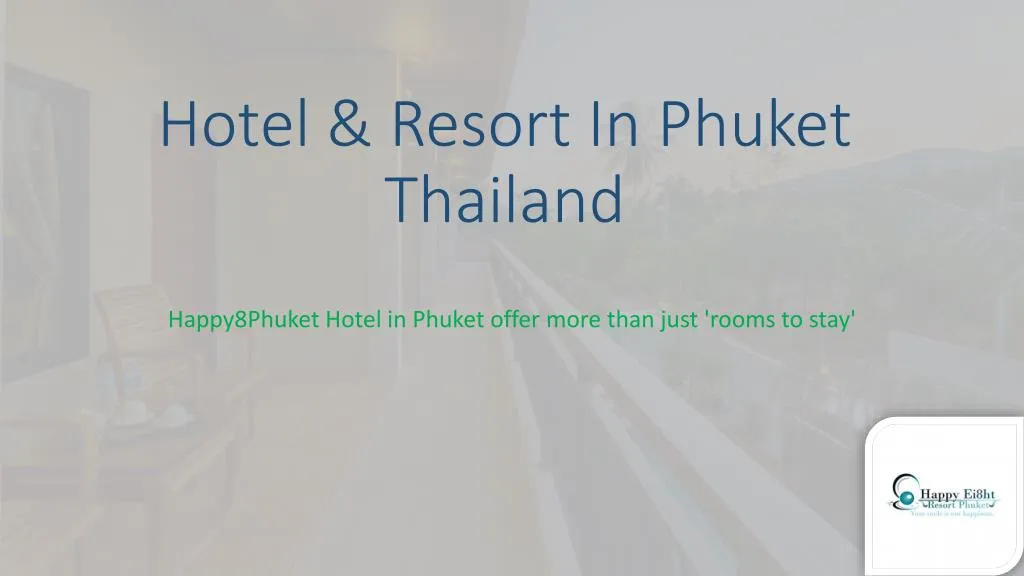hotel resort in phuket thailand
