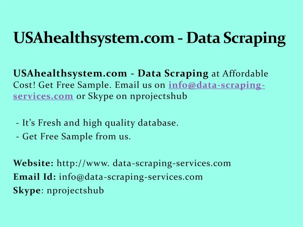 usahealthsystem com data scraping