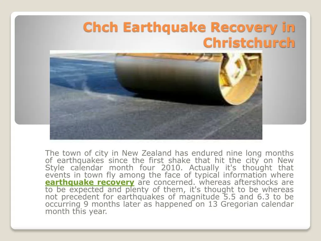 chch earthquake recovery in christchurch