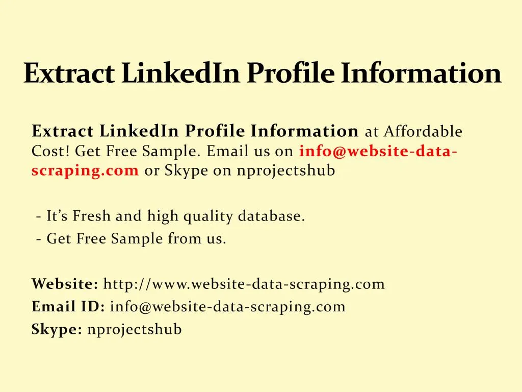 extract linkedin profile information