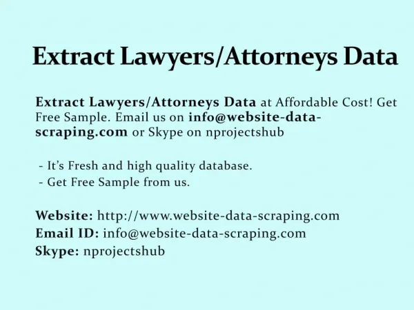 Extract Lawyers/Attorneys Data