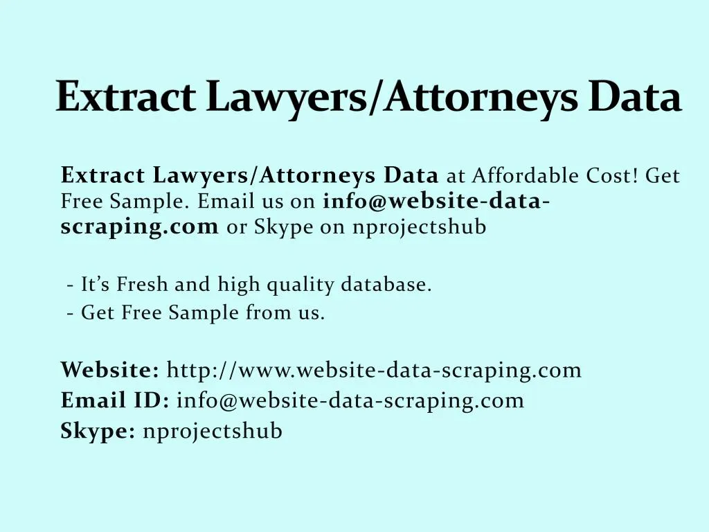 extract lawyers attorneys data