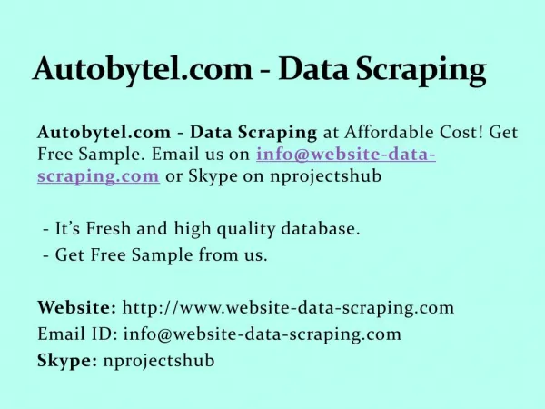 Autobytel.com - Data Scraping
