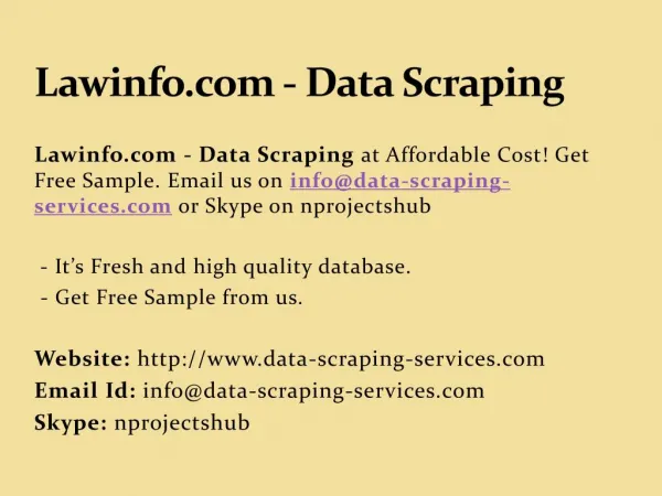Lawinfo.com - Data Scraping