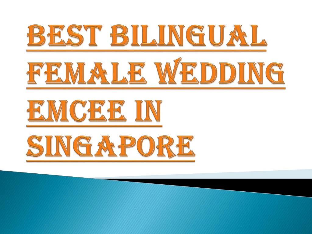 best bilingual female wedding emcee in singapore