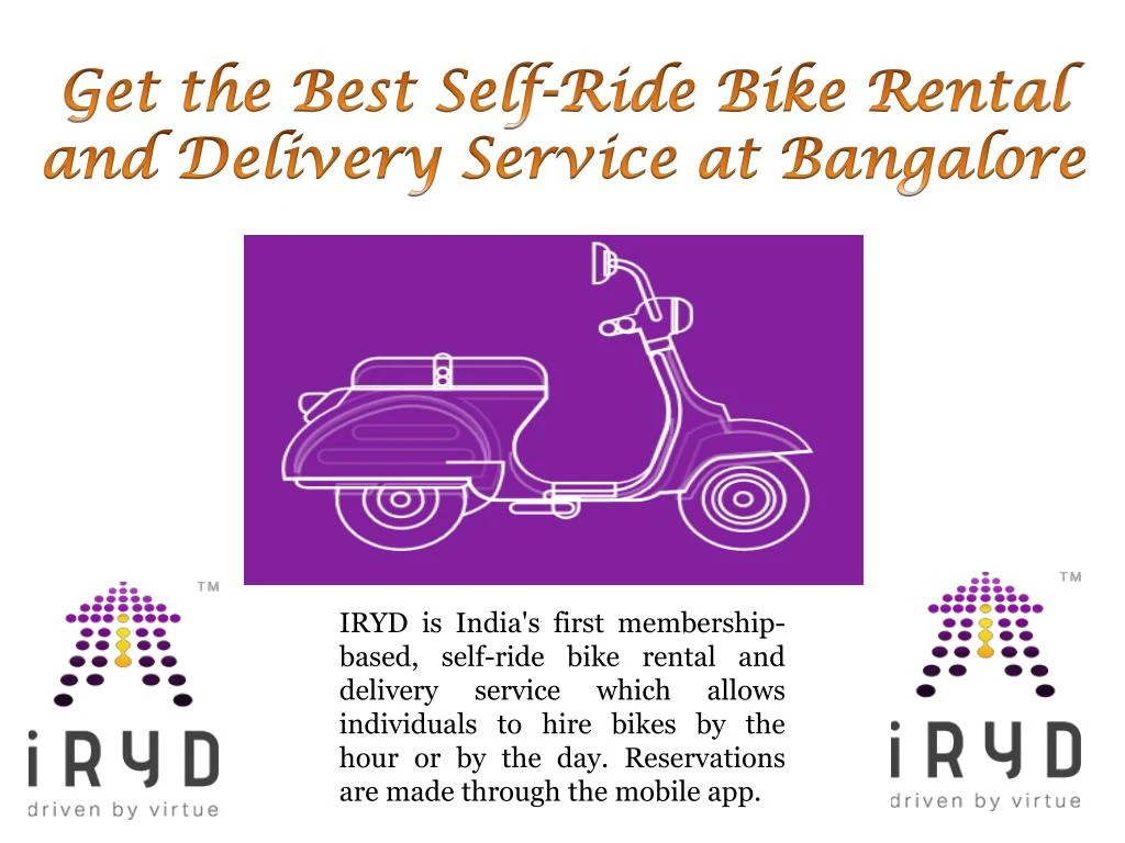 get the best self ride bike rental and delivery service at bangalore