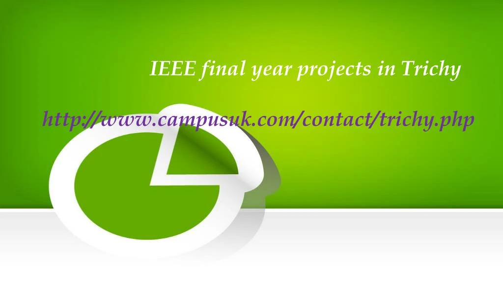 ieee final year projects in trichy