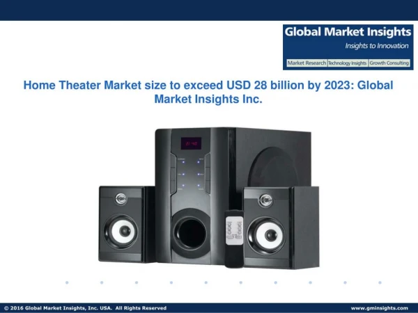Home Theater Market size to reach USD 28 billion by 2023
