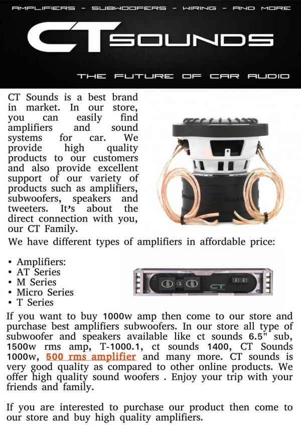 Buy Best 500w Car Amplifier