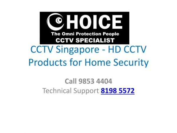 CCTV Singapore offer best security HD CCTV Products for Home