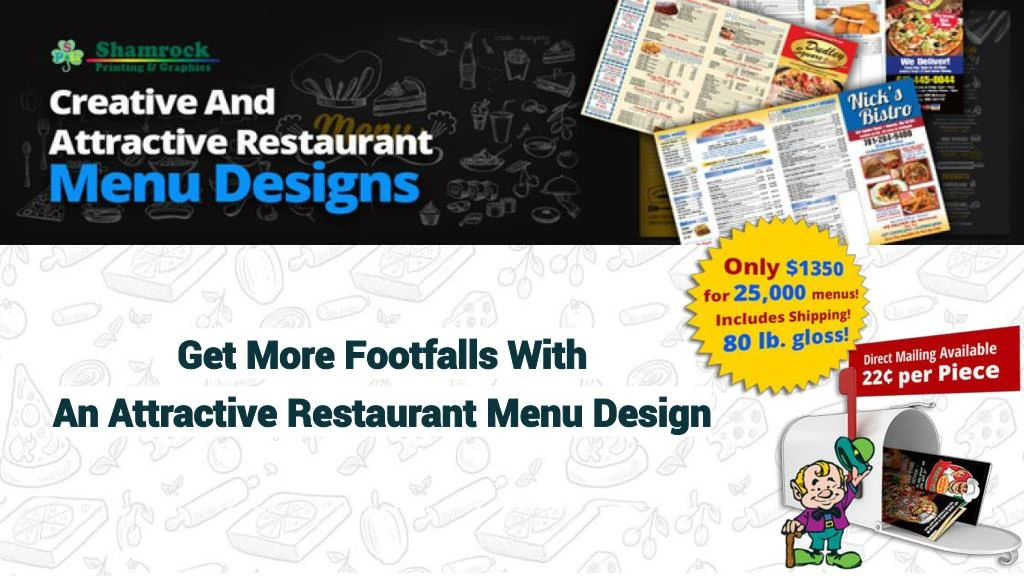 get more footfalls with an attractive restaurant menu design