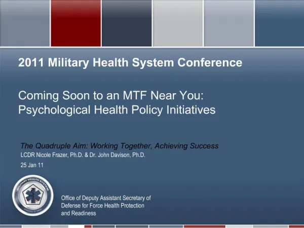 Office of Deputy Assistant Secretary of Defense for Force Health Protection and Readiness