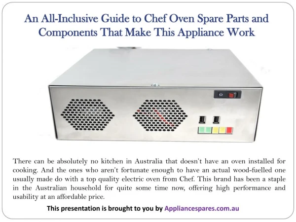 An All-Inclusive Guide to Chef Oven Spare Parts and Components That Make This Appliance Work