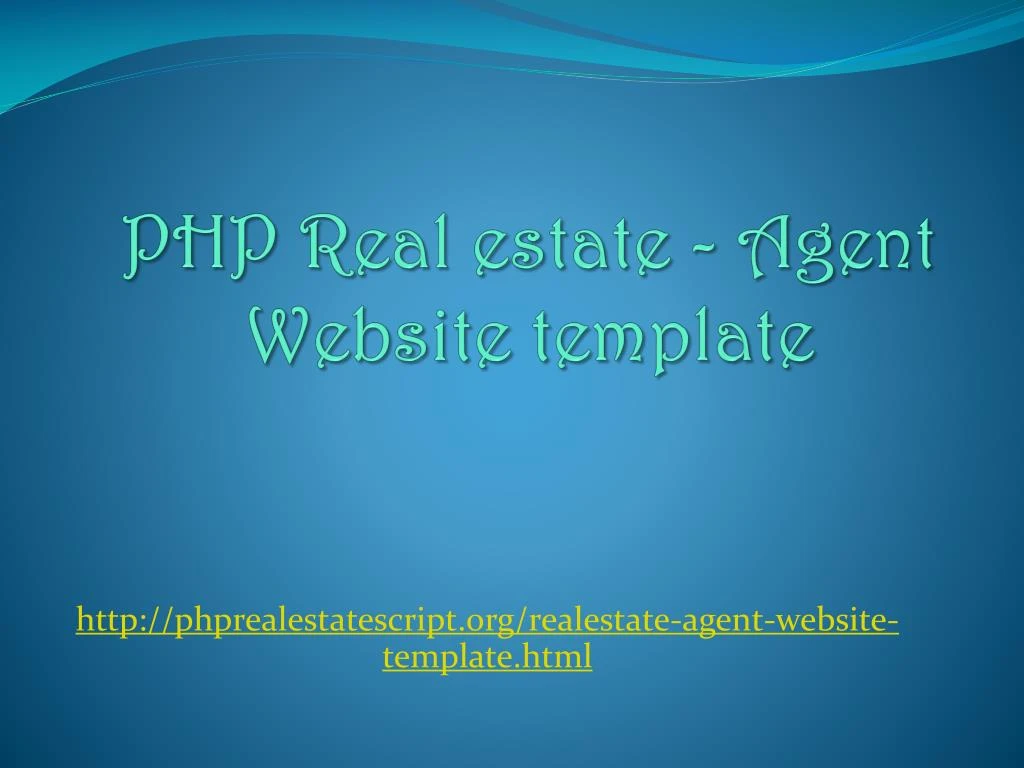 php real estate agent website template