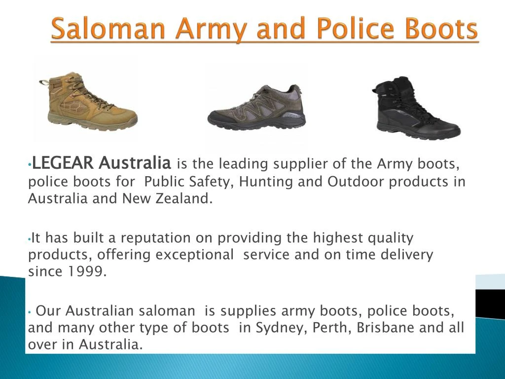 saloman army and police boots