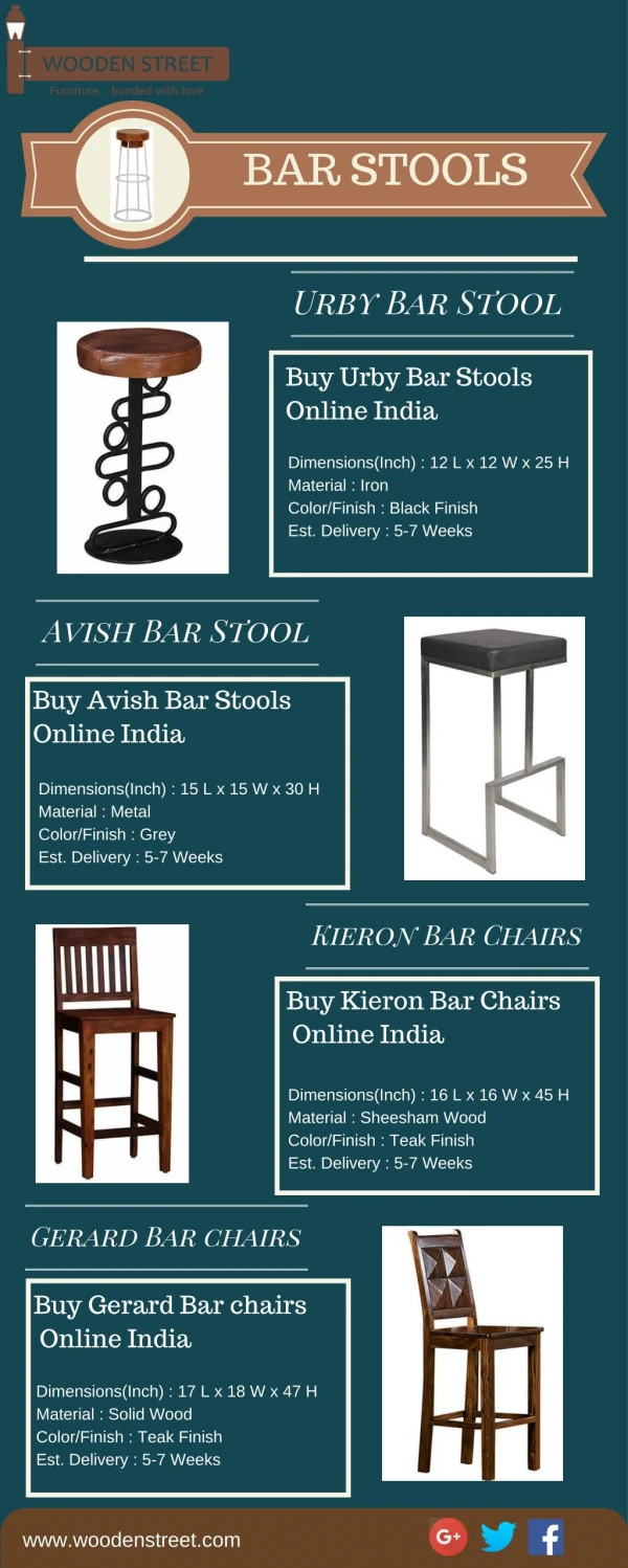 Bar Stool : Buy Bar Stools and Chairs Online India