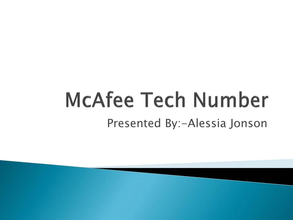 mcafee tech number