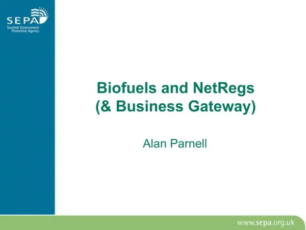 Biofuels and NetRegs Business Gateway