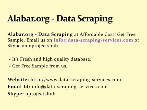 Alabar.org - Data Scraping