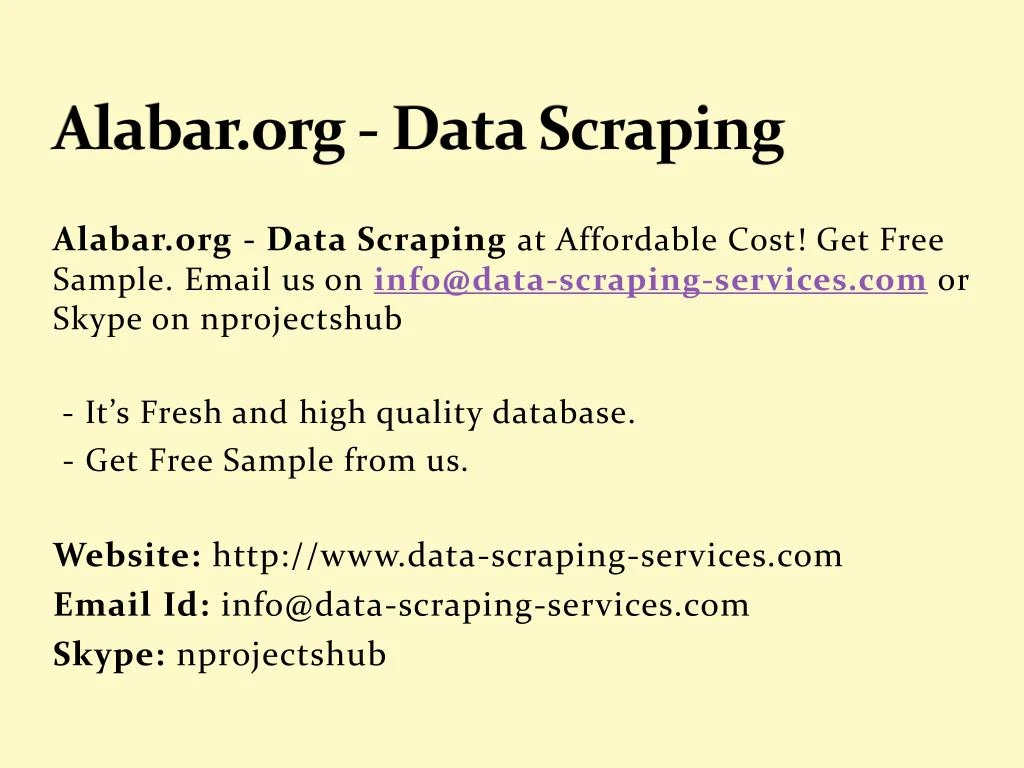 alabar org data scraping