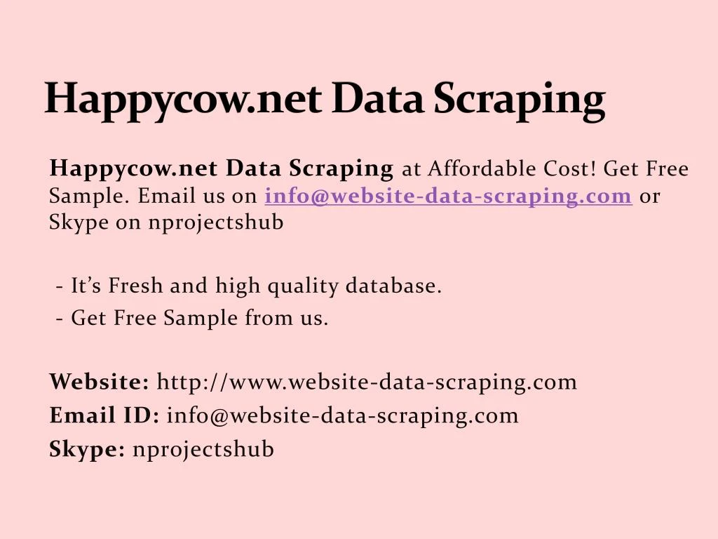 happycow net data scraping