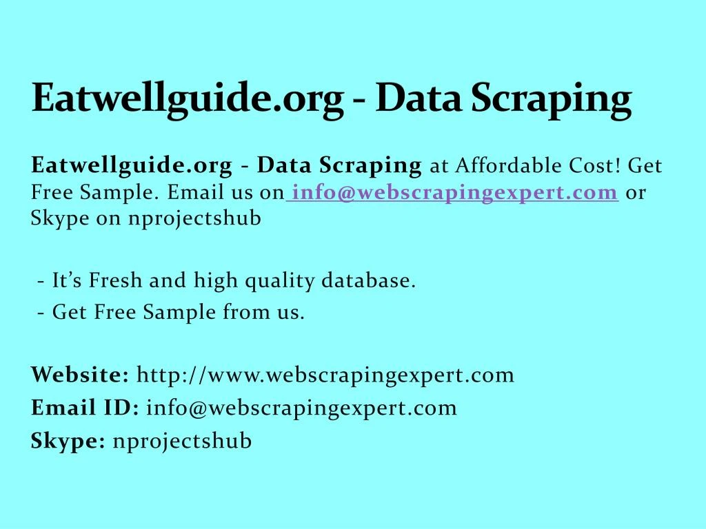 eatwellguide org data scraping