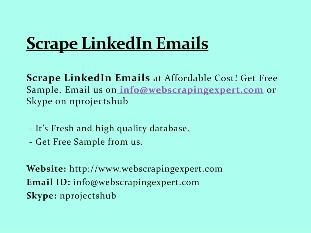 scrape linkedin emails