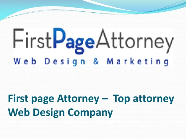 First page Attorney – Top Attorney Web Design Company