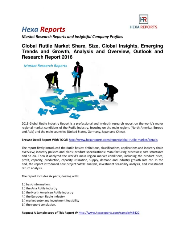 Rutile Market Share, Size, Analysis and Overview, Outlook and Research Report 2016