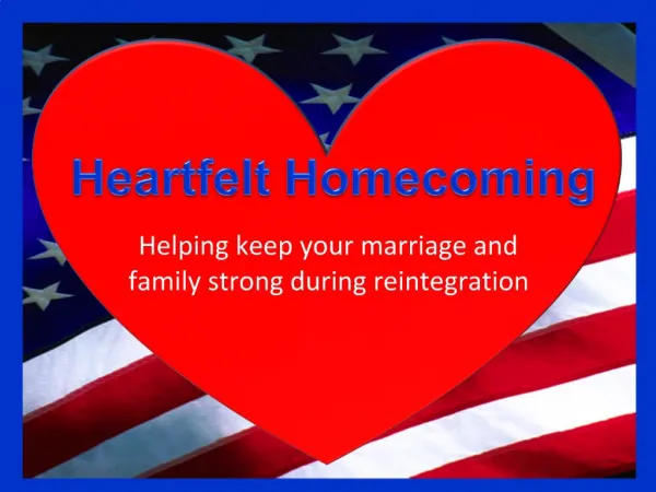 Helping keep your marriage and family strong during reintegration