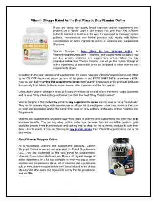 Best Place To Buy Vitamins Online - slide 1