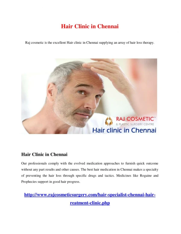 Hair Clinic in Chennai