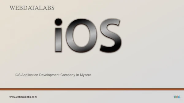 iOS application development company in Mysore - Webdatalabs