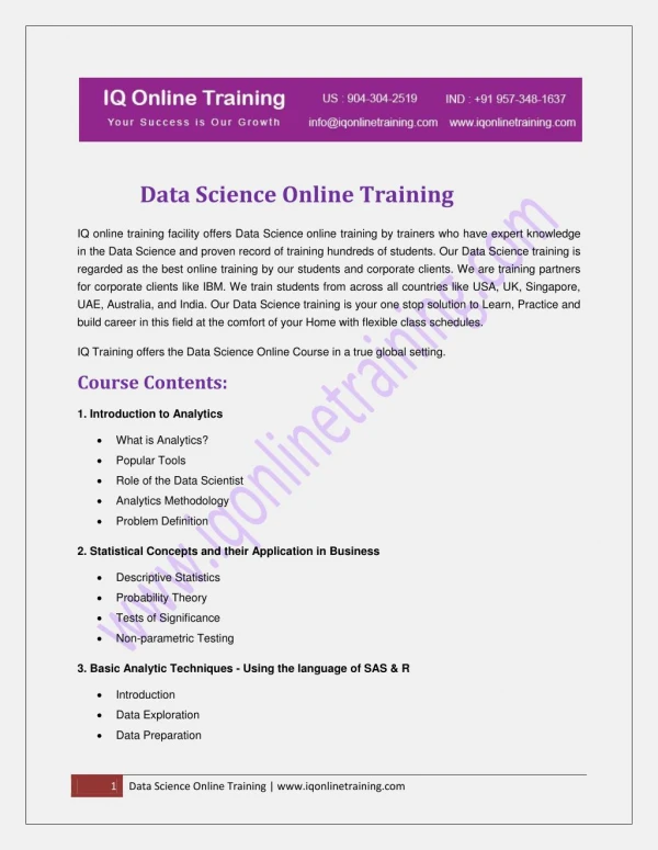 Data Science Tutorials for Beginners in PDF & PPT | Big Data Scienc