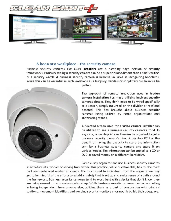 Surveillance companies | Install video security