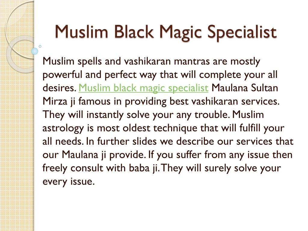 muslim black magic specialist