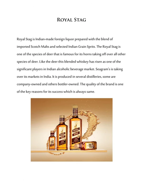 Royal Stag whisky