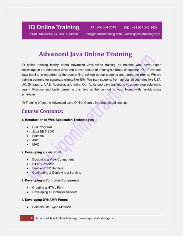 Advanced Object-Oriented Programming in Java online