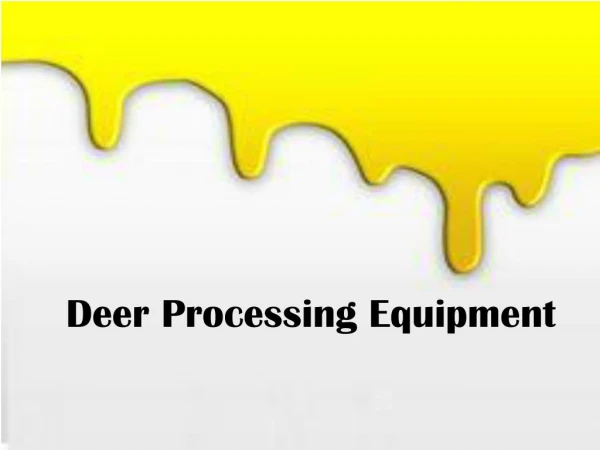 Deer processing equipment | ProProcessor