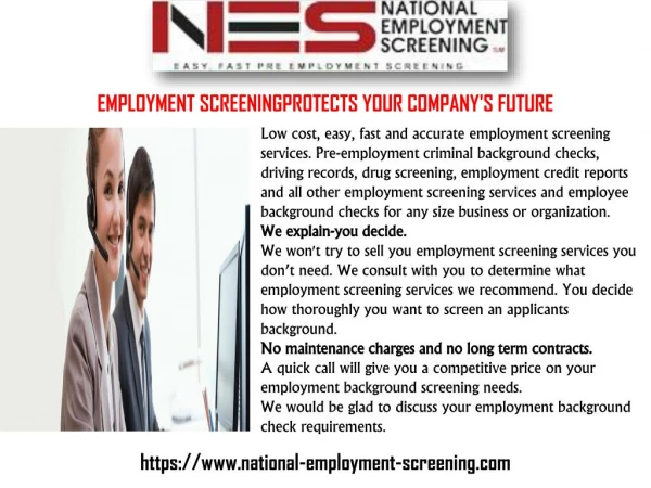 Employment Verification Service Provider