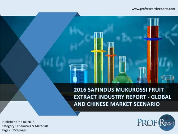 Sapindus Mukurossi Fruit Extract Industry, 2011-2021