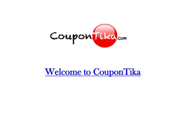 Welcome to CouponTika.com
