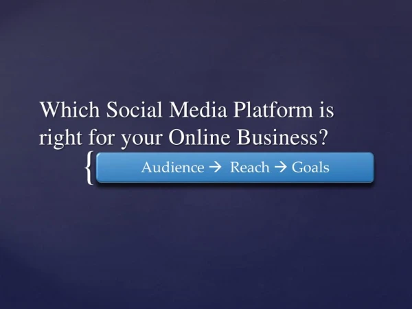 Which Social Media Platform Best For Your Business?